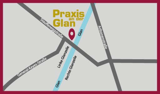 Praxis an der Glan Salzburg - Anfahrtsbeschreibung